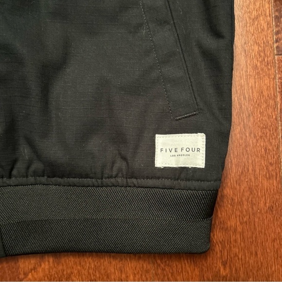 Five Four Men’s Black Bomber Jacket with Quilted Lining, Size Medium - Picture 6 of 13